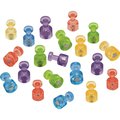 Quartet Magnetic Pushpins, 1-1/2"D, Holds 6 Shts, 20/PK, Assorted 20PK QRTMPPC